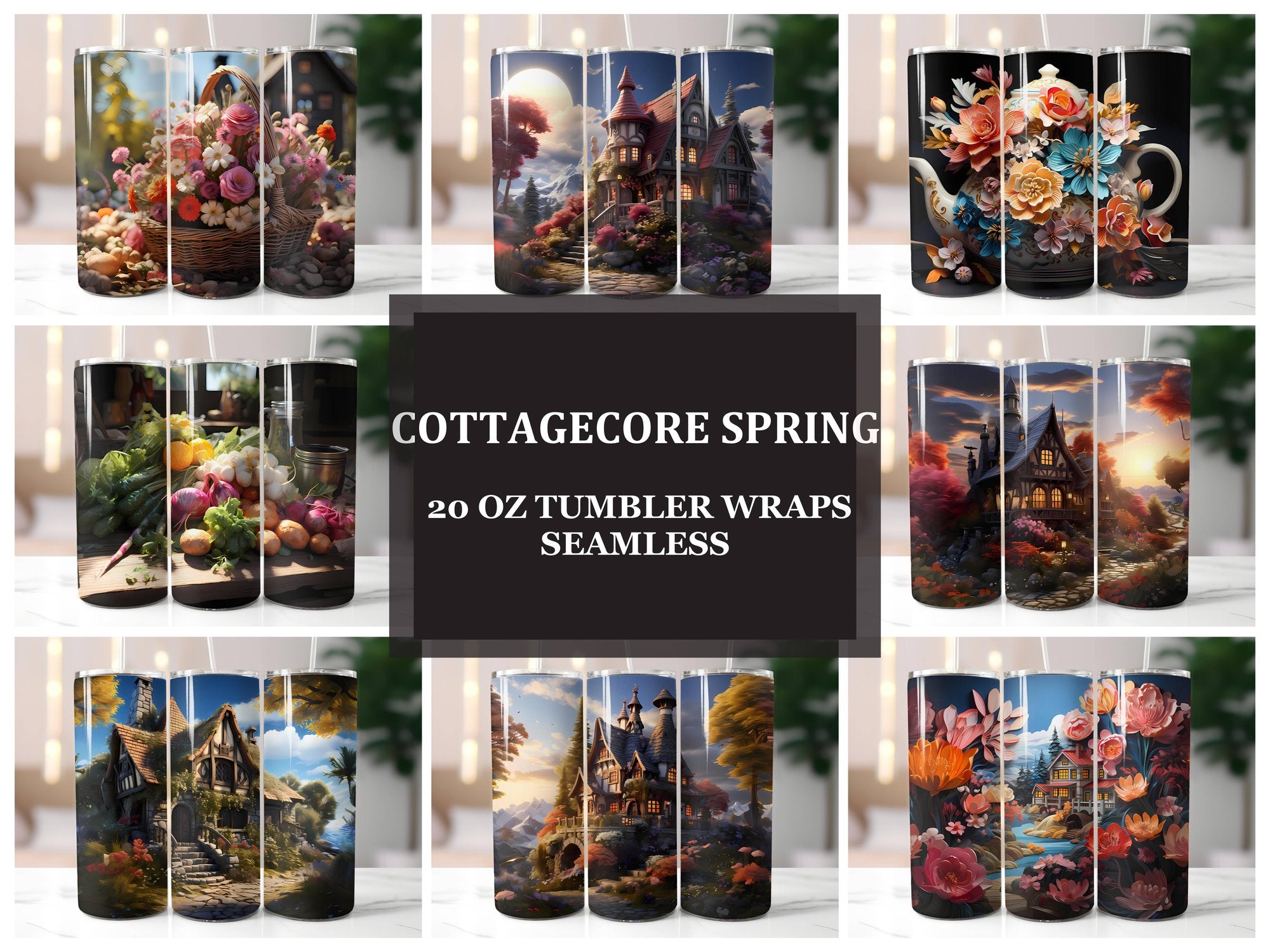 Cottagecore Spring 2 Tumbler Wrap - CraftNest