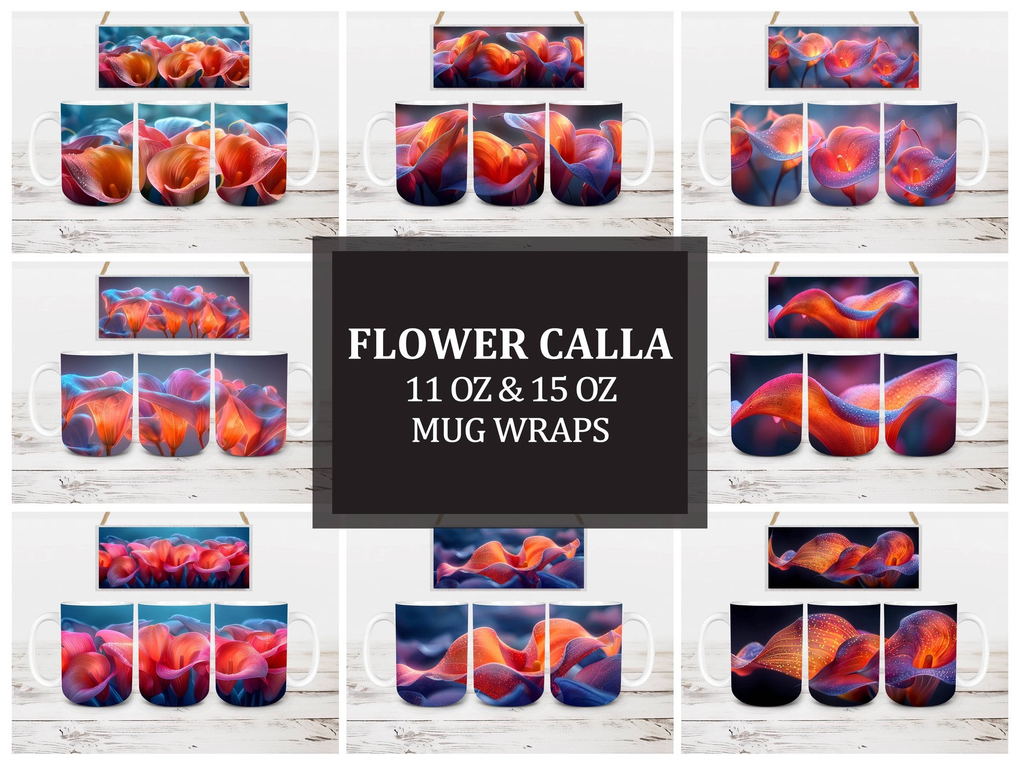 Flower Calla 7 Mug Wrap - CraftNest