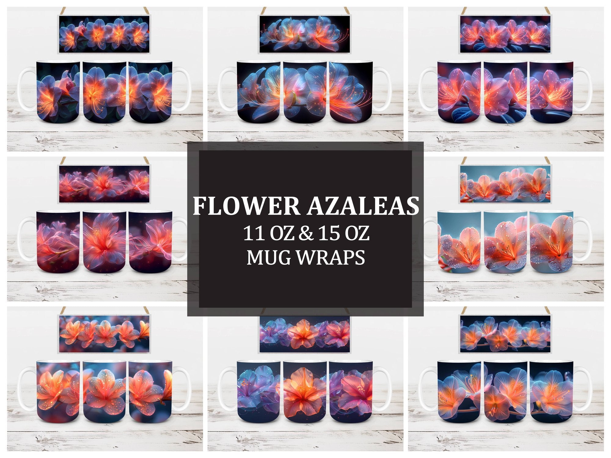 Flower Azaleas 3 Mug Wrap - CraftNest