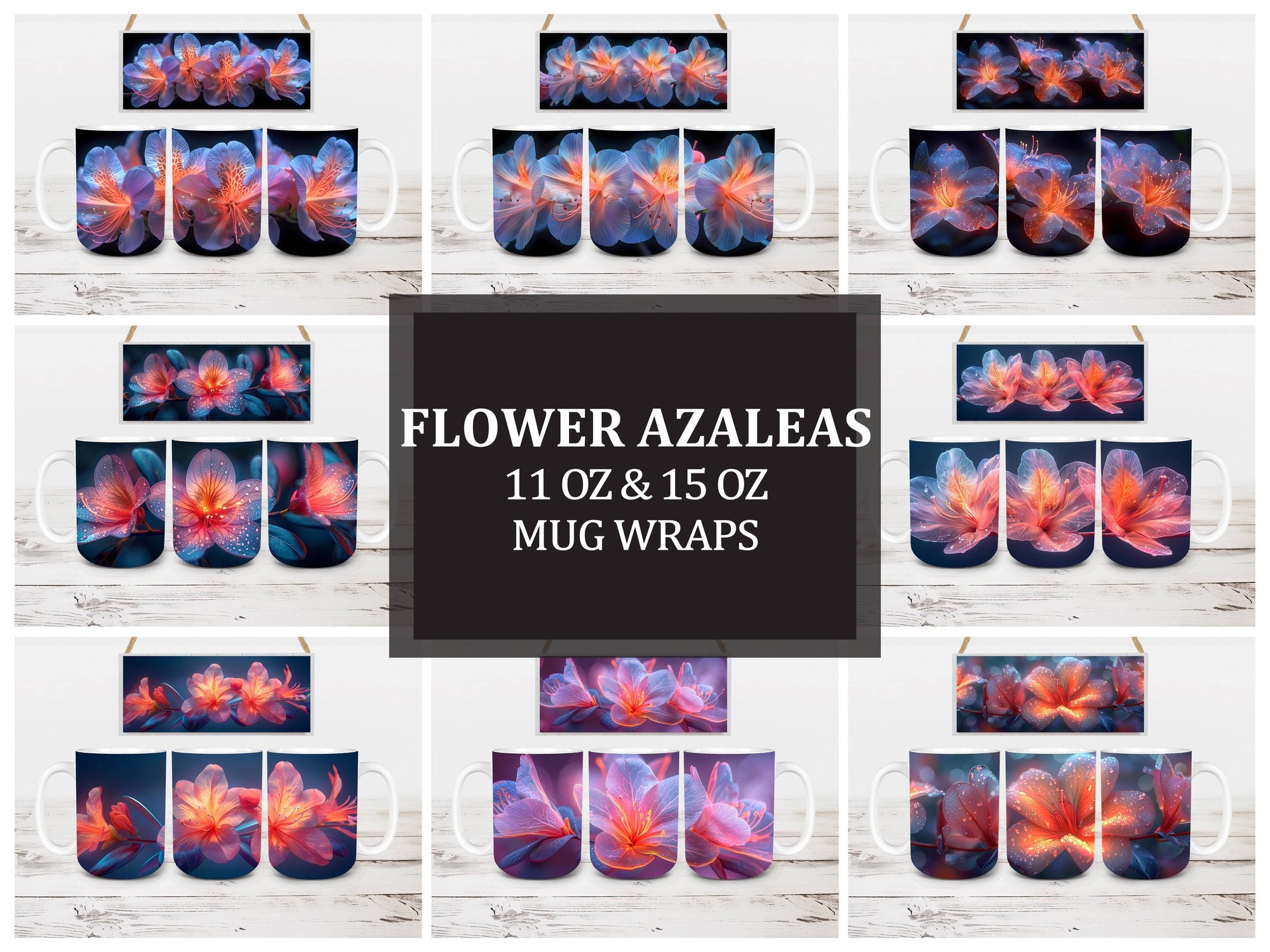 Flower Azaleas 7 Mug Wrap - CraftNest