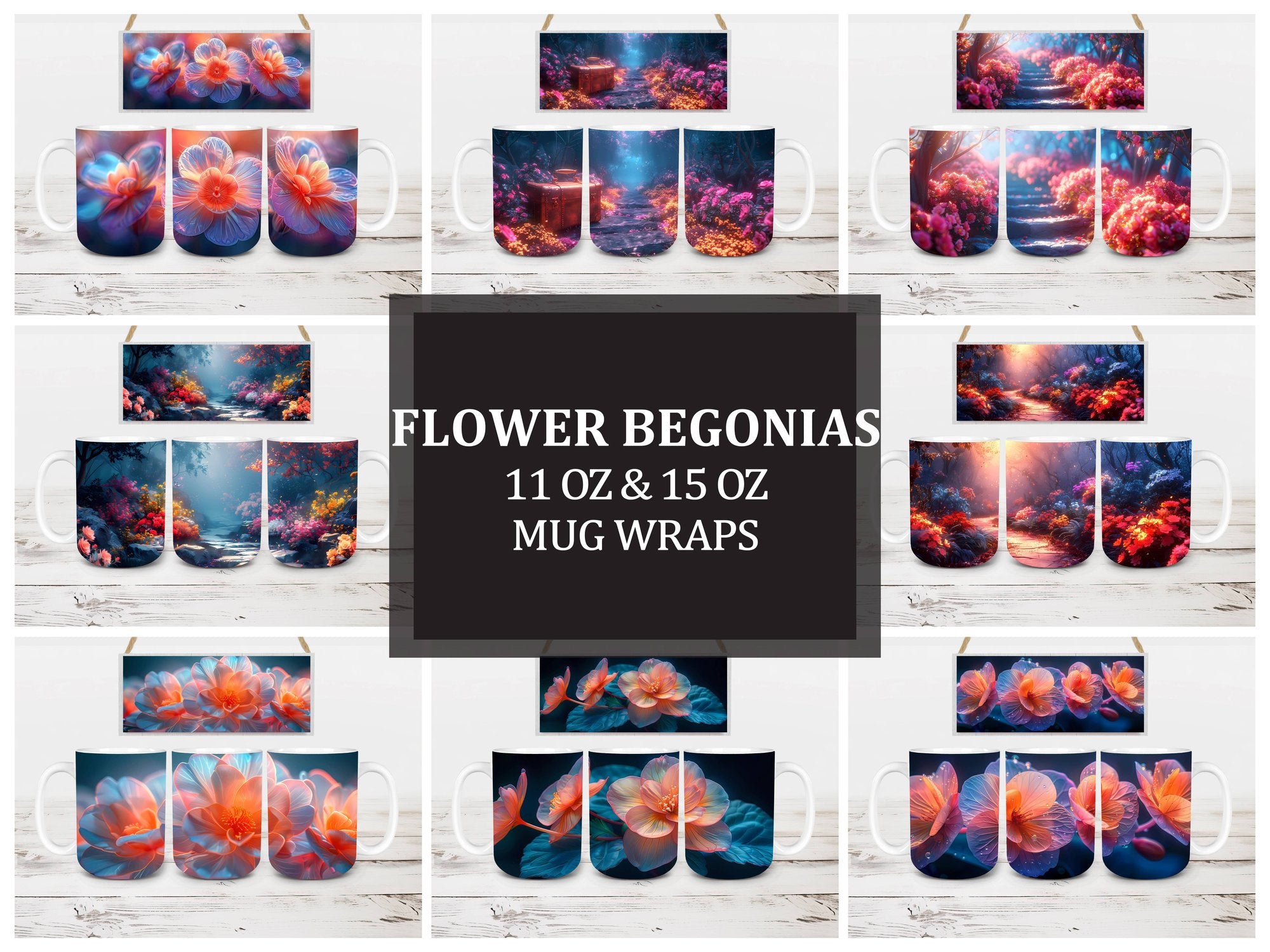 Flower Begonias 2 Mug Wrap - CraftNest