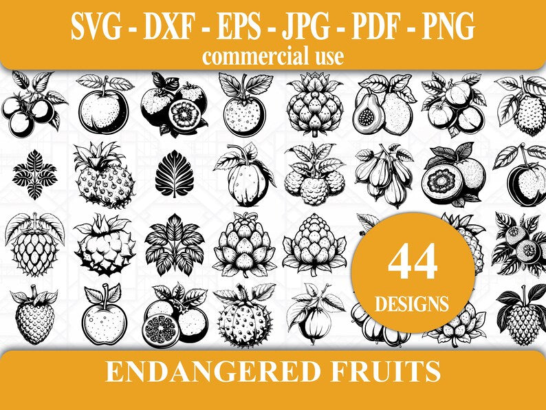 Endangered Fruits SVG Bundle
