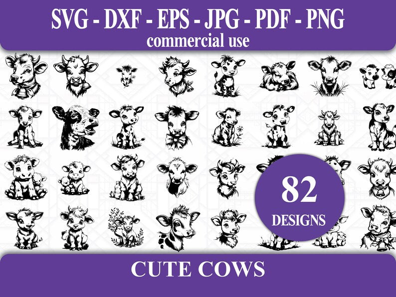 Cute Cows SVG Bundle
