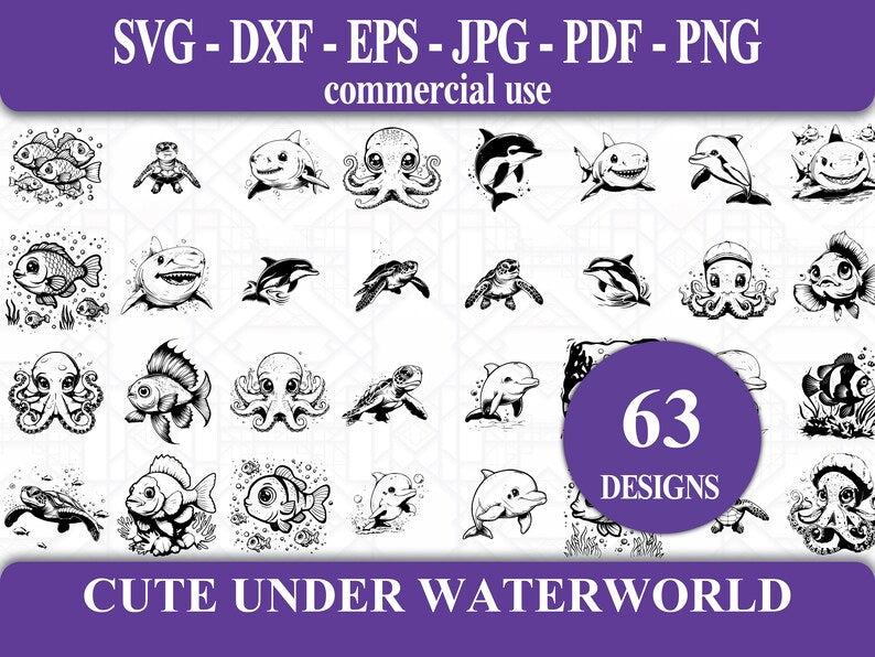Cute Under Waterworld SVG Bundle