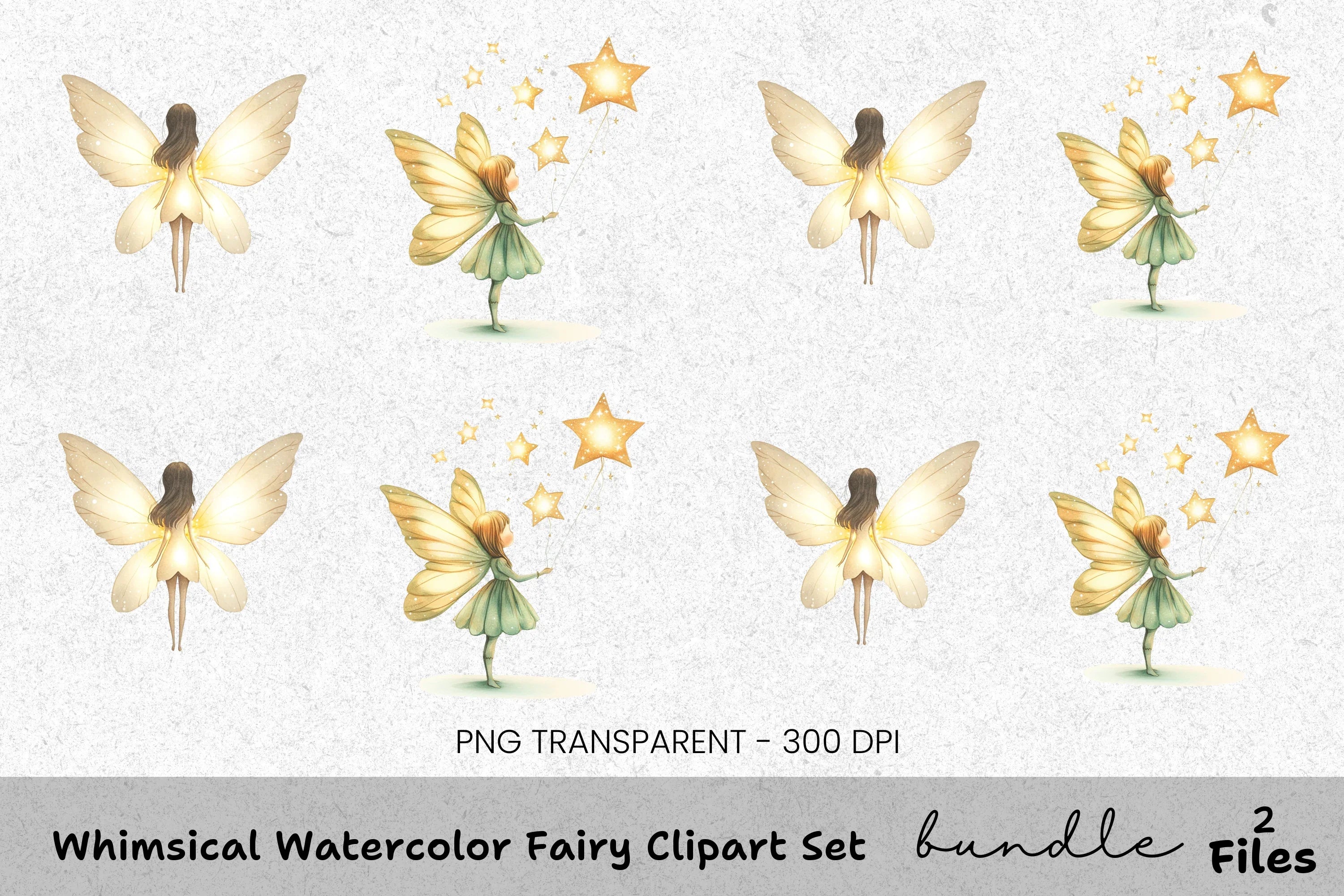 Whimsical Fairy Clipart Bundle