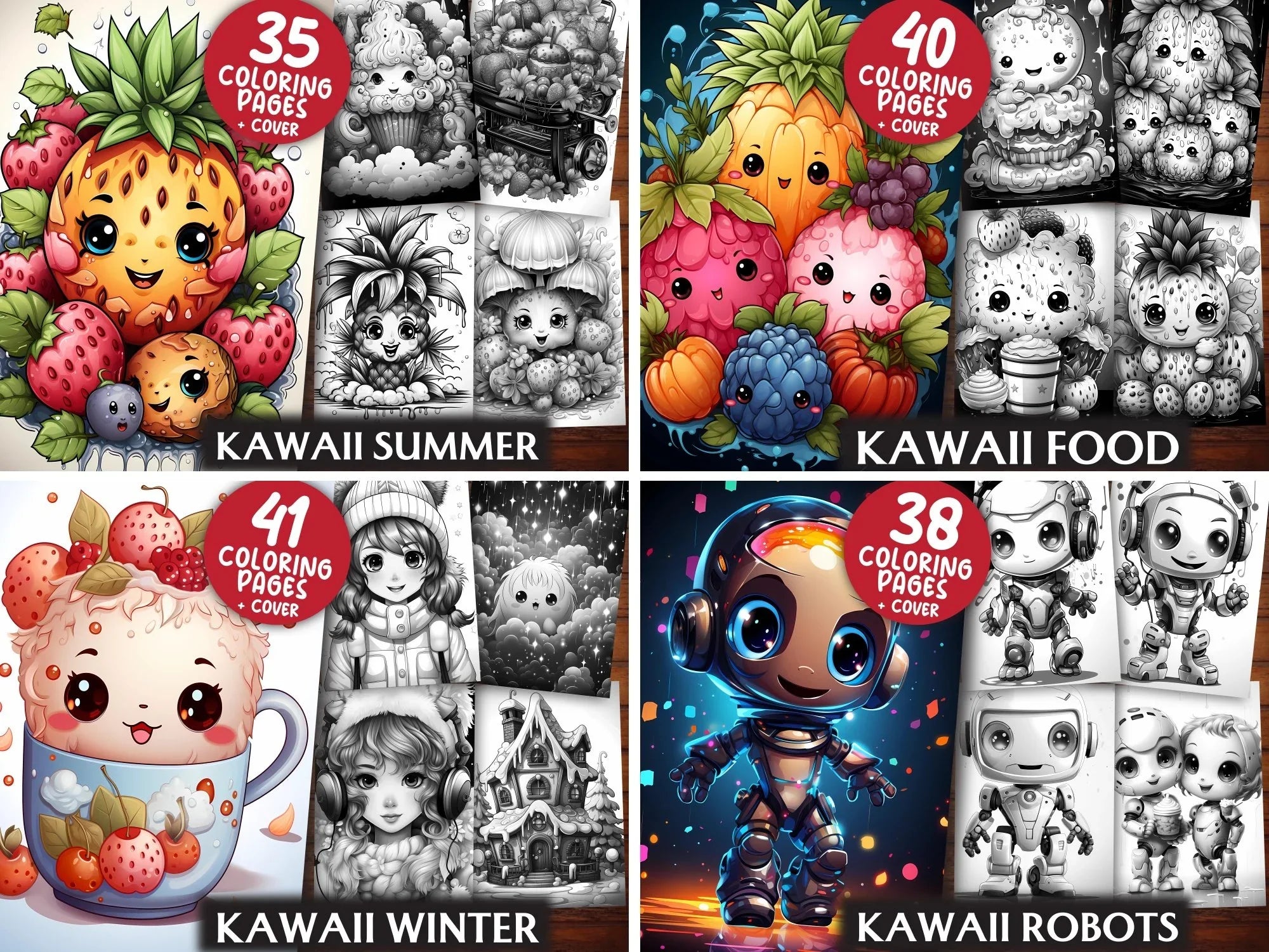 Kawaii Coloring Books