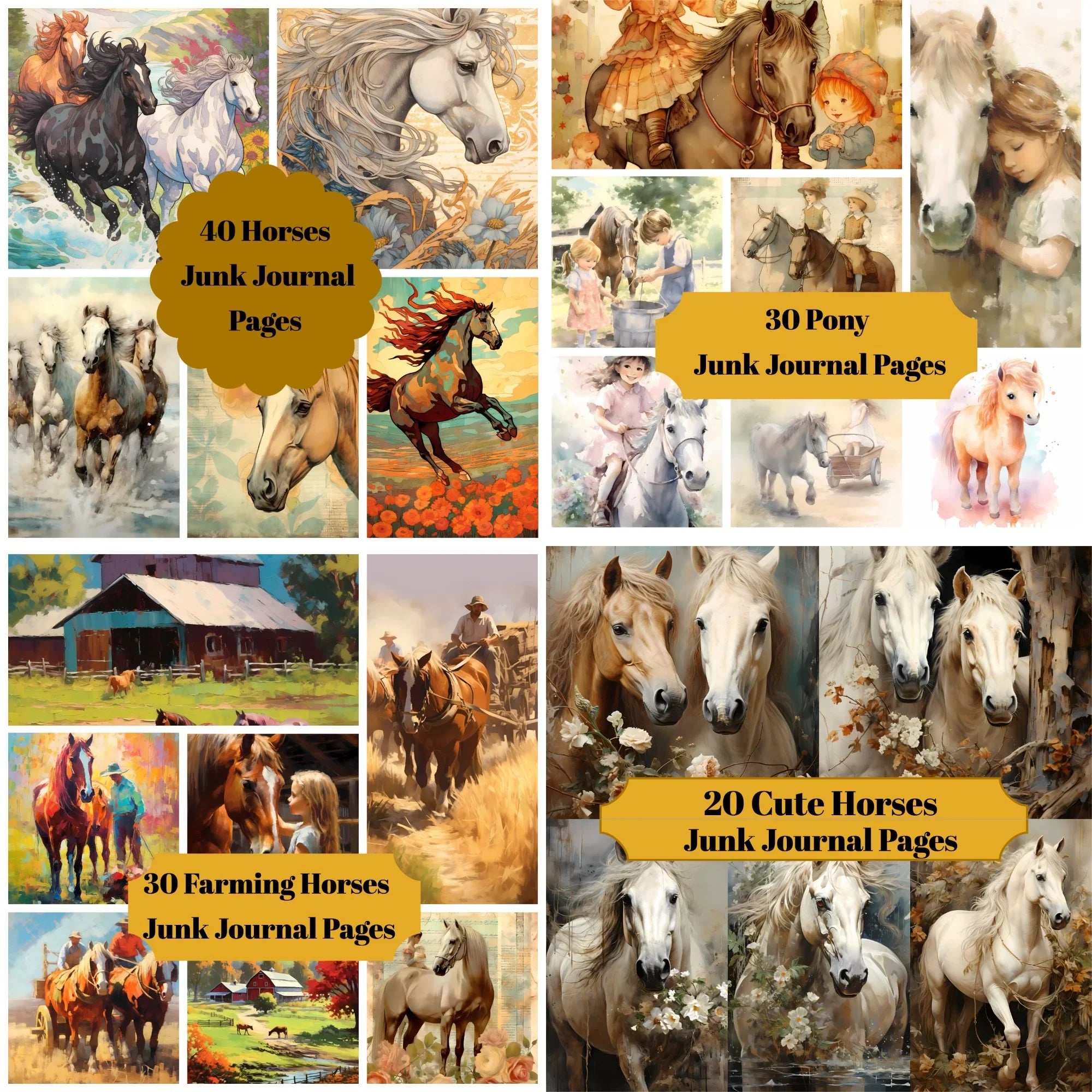 Horses Junk Journals