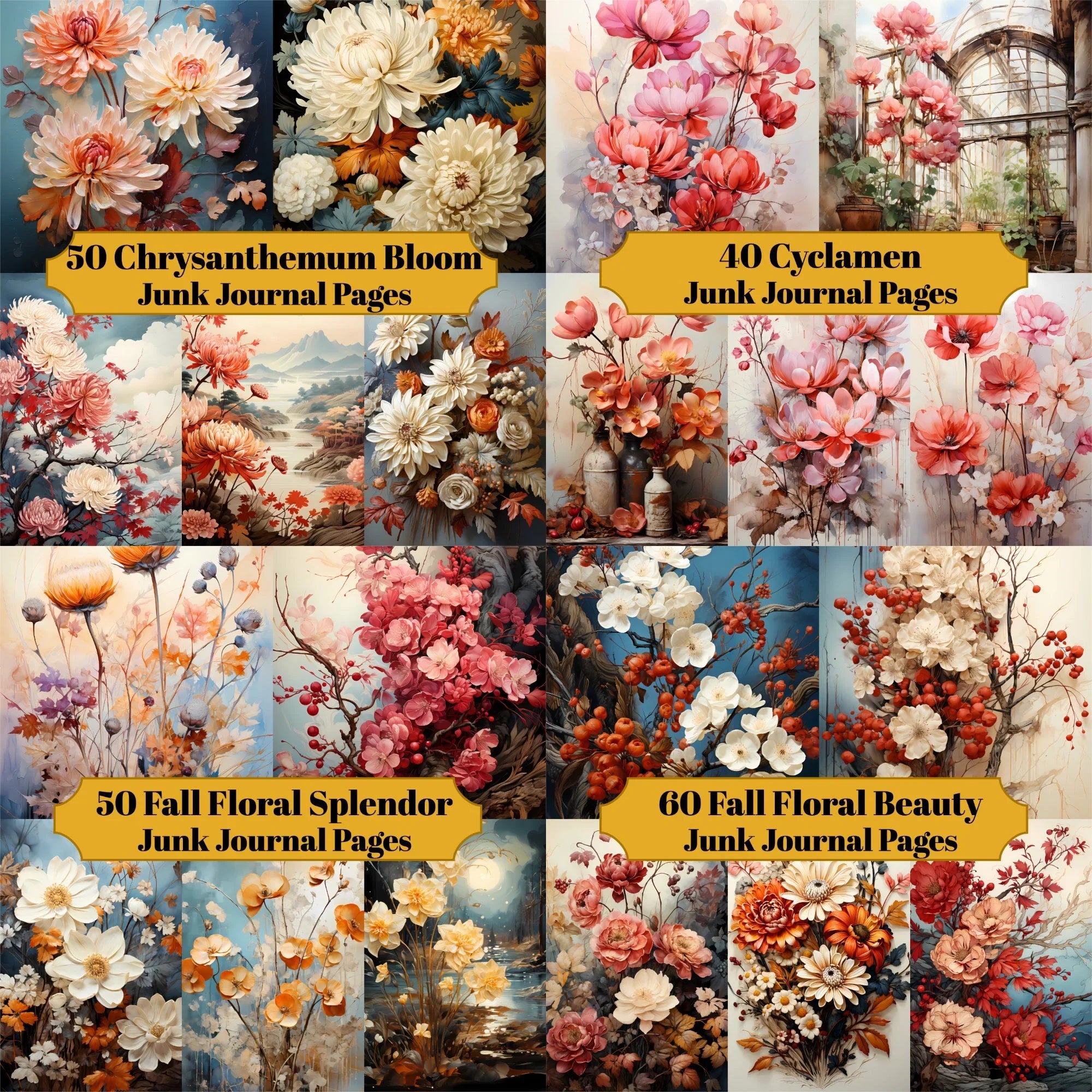 Fall Flowers Junk Journals