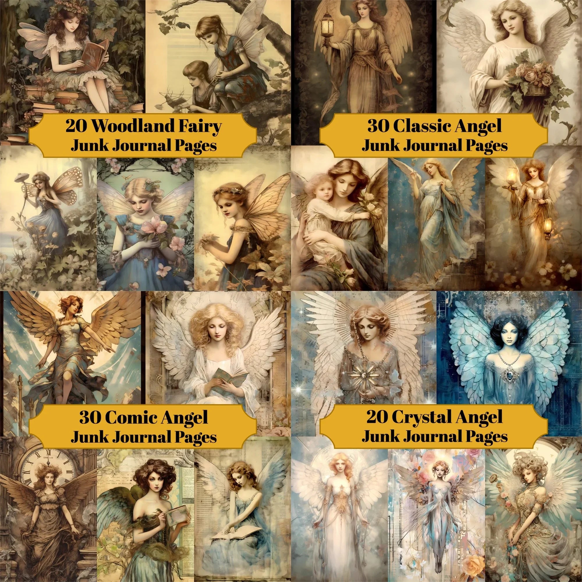 Angels Junk Journals - Digital Crafting - Unlimited Downloads