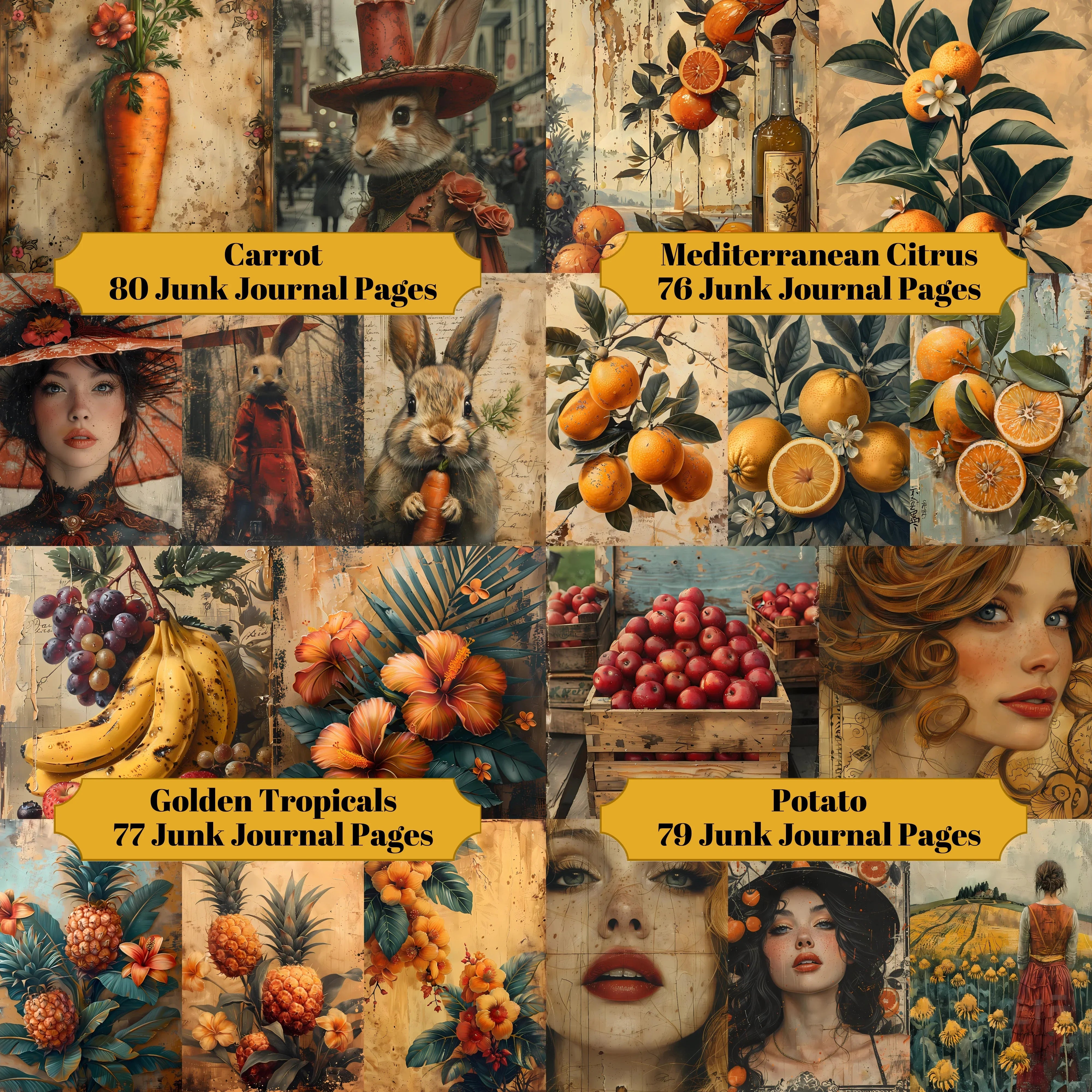 Fruits And Vegetable Junk Journals