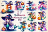 Halloween Mystical Mermaid Girl Clipart Bundle 2