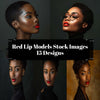 Red Lip Models Stock Images