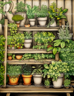Herb Garden Coloring Book - CraftNest - Digital Crafting and Art