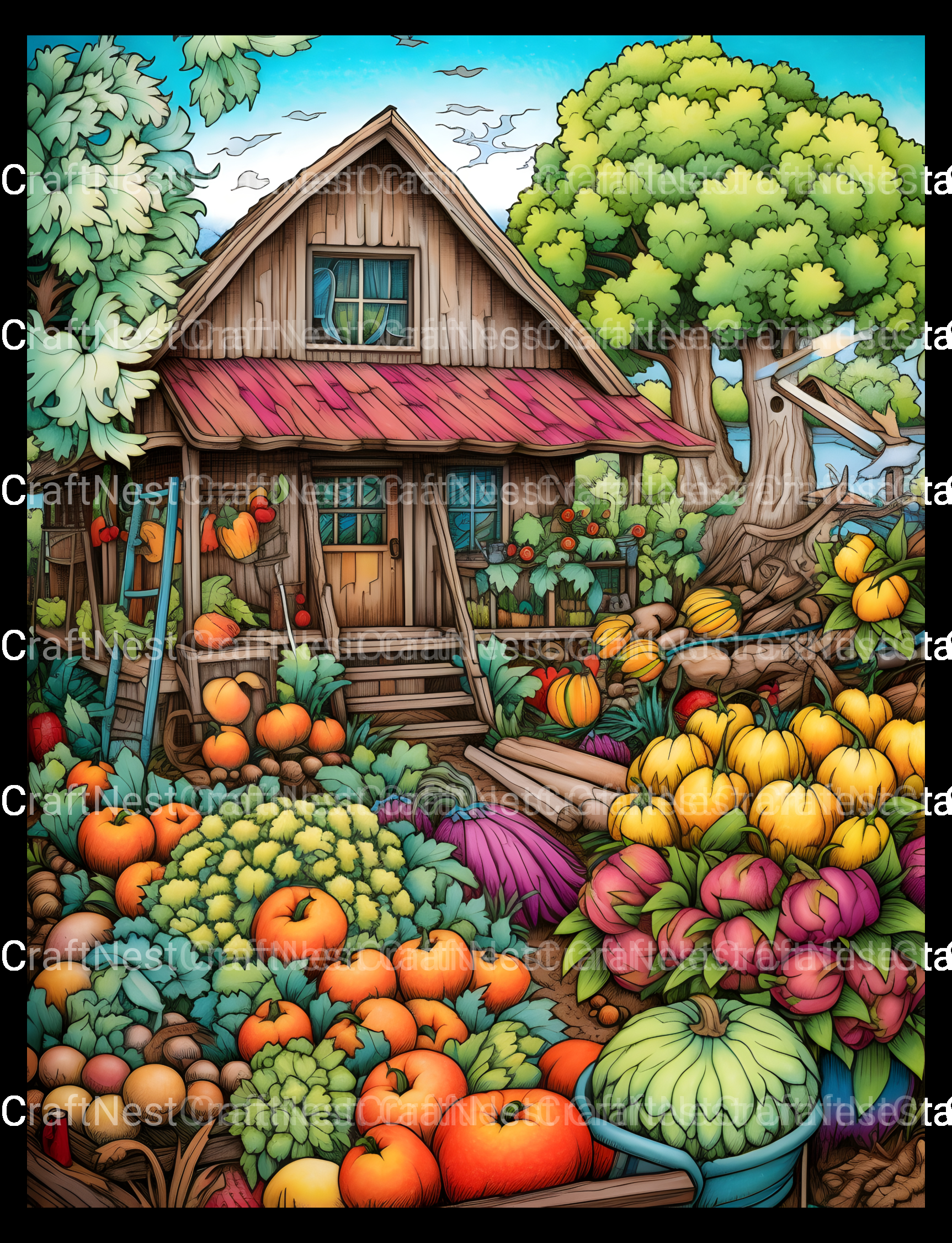 Farmers Garden Coloring Book 2 - CraftNest - Digital Crafting and Art
