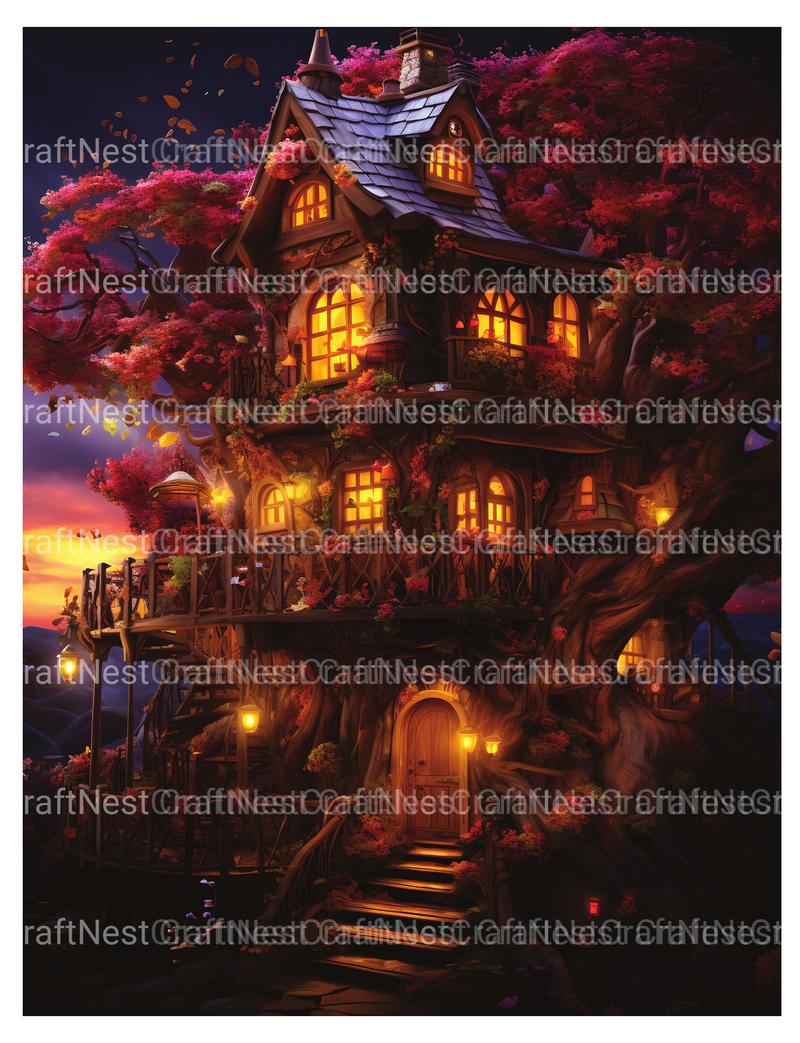 Treehouse Coloring Book - CraftNest - Digital Crafting and Art