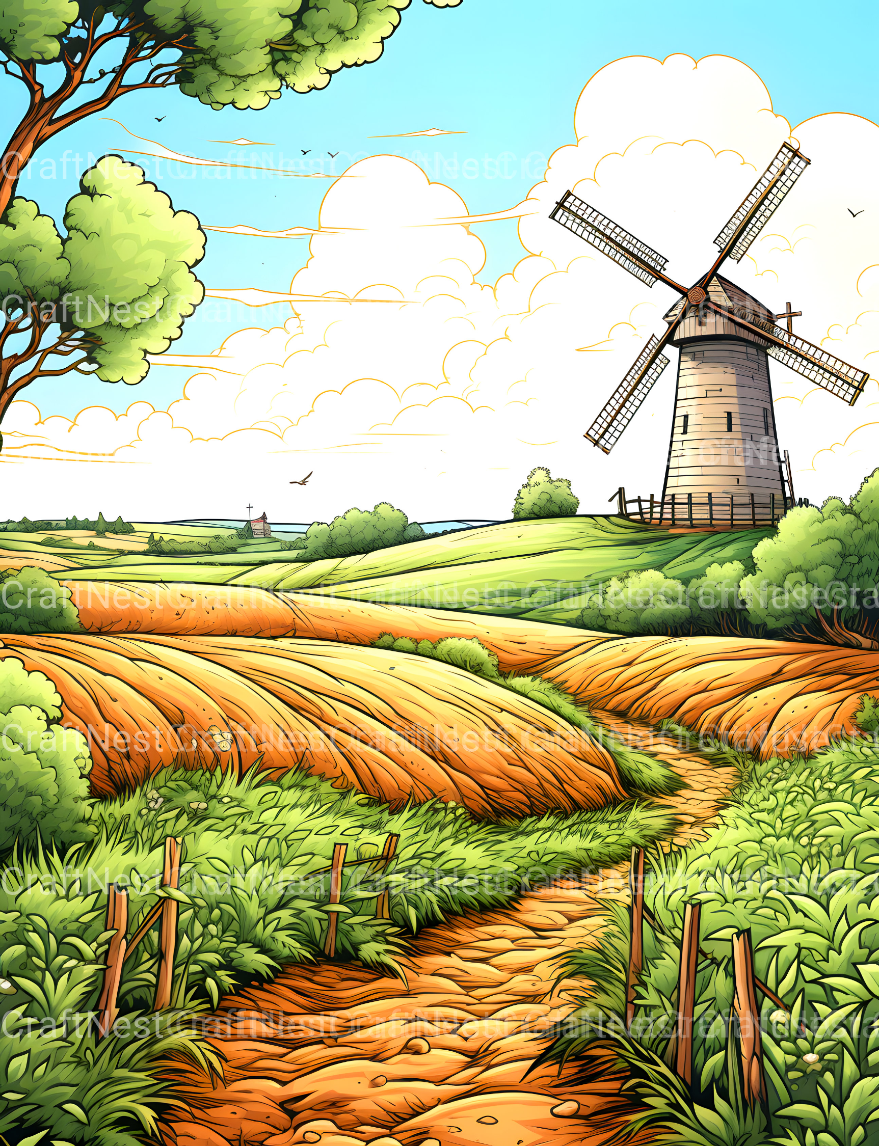 Country Life Coloring Book - CraftNest - Digital Crafting and Art