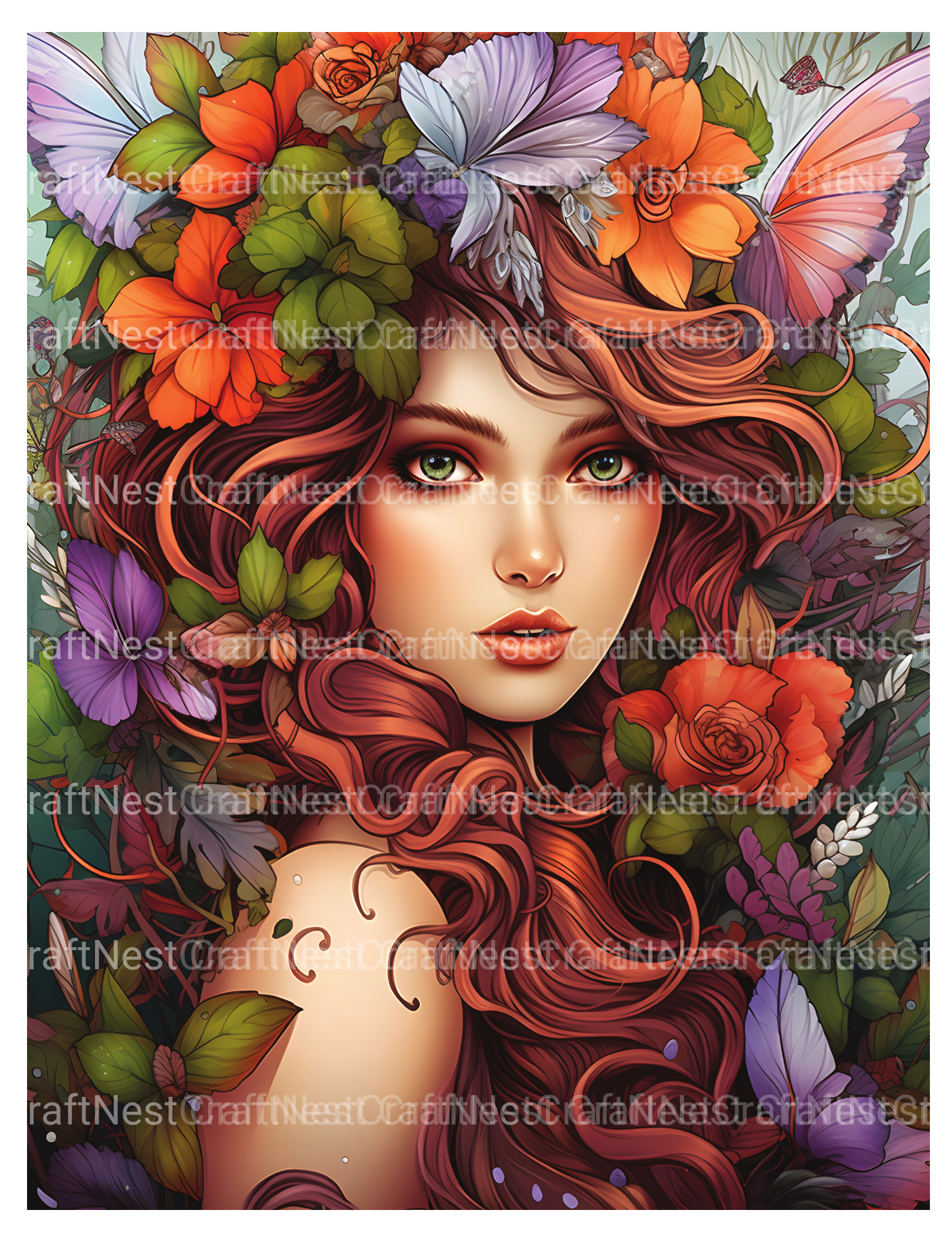 Beautiful Fairies Coloring Book - CraftNest - Digital Crafting and Art