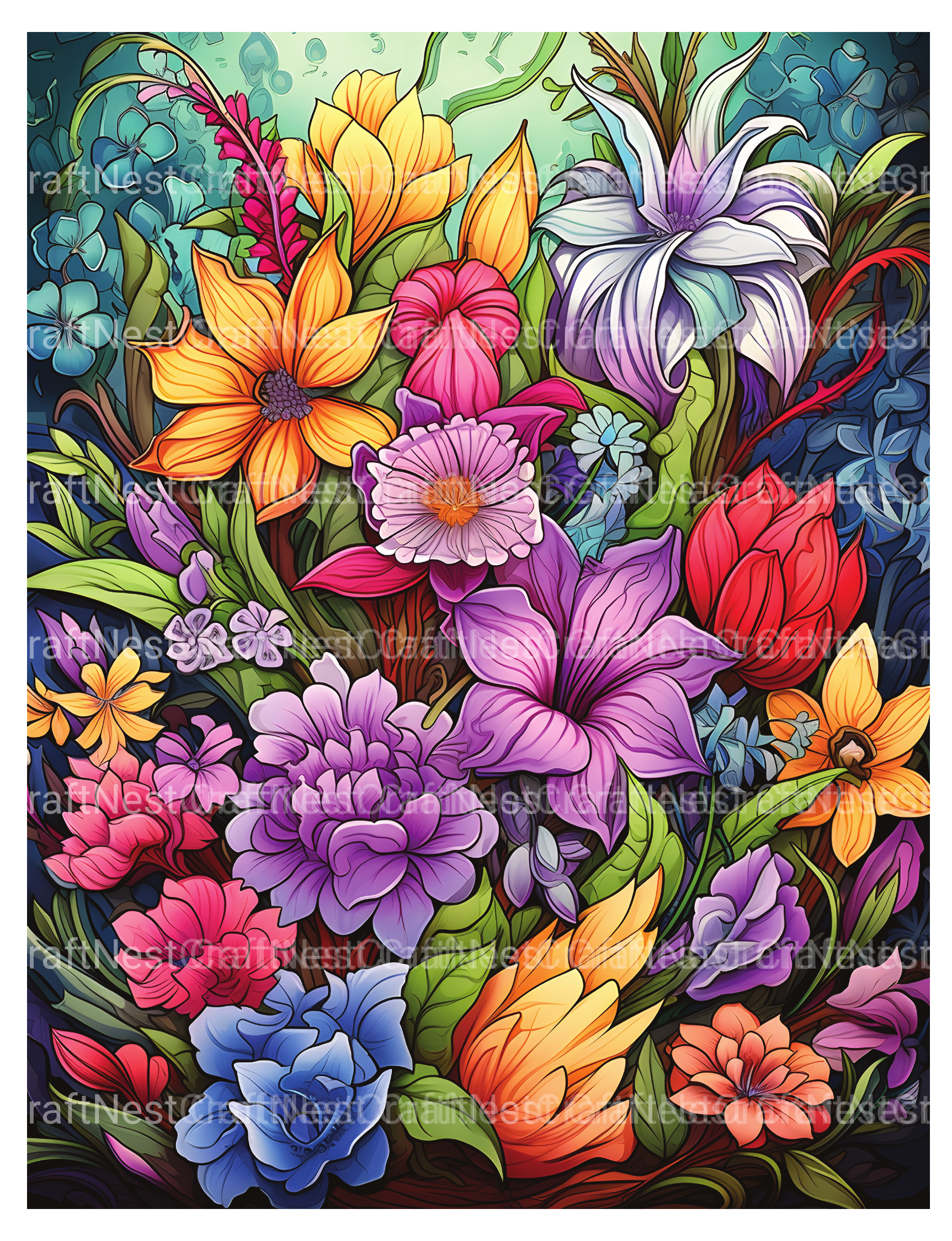 Springtime Garden Coloring Book - CraftNest - Digital Crafting and Art