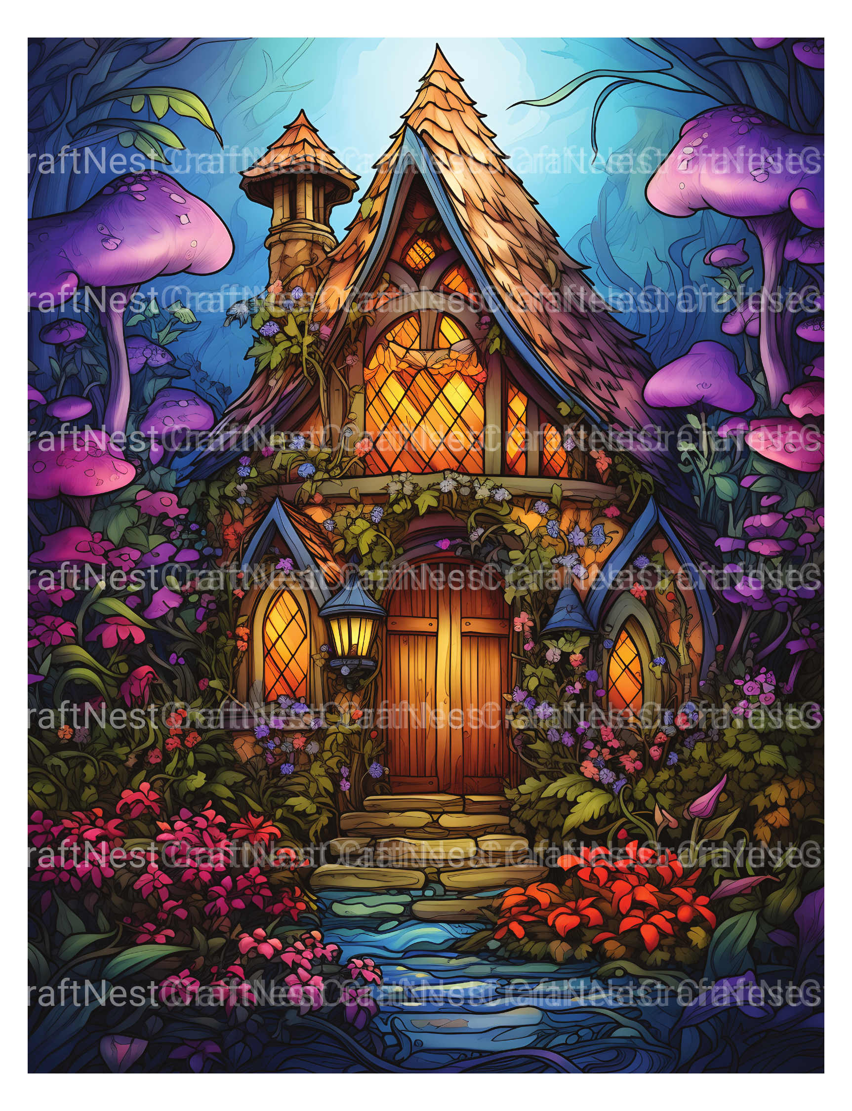 Fairy Houses Coloring Book - CraftNest - Digital Crafting and Art