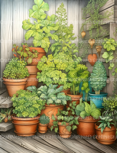 Herb Garden Coloring Book - CraftNest - Digital Crafting and Art