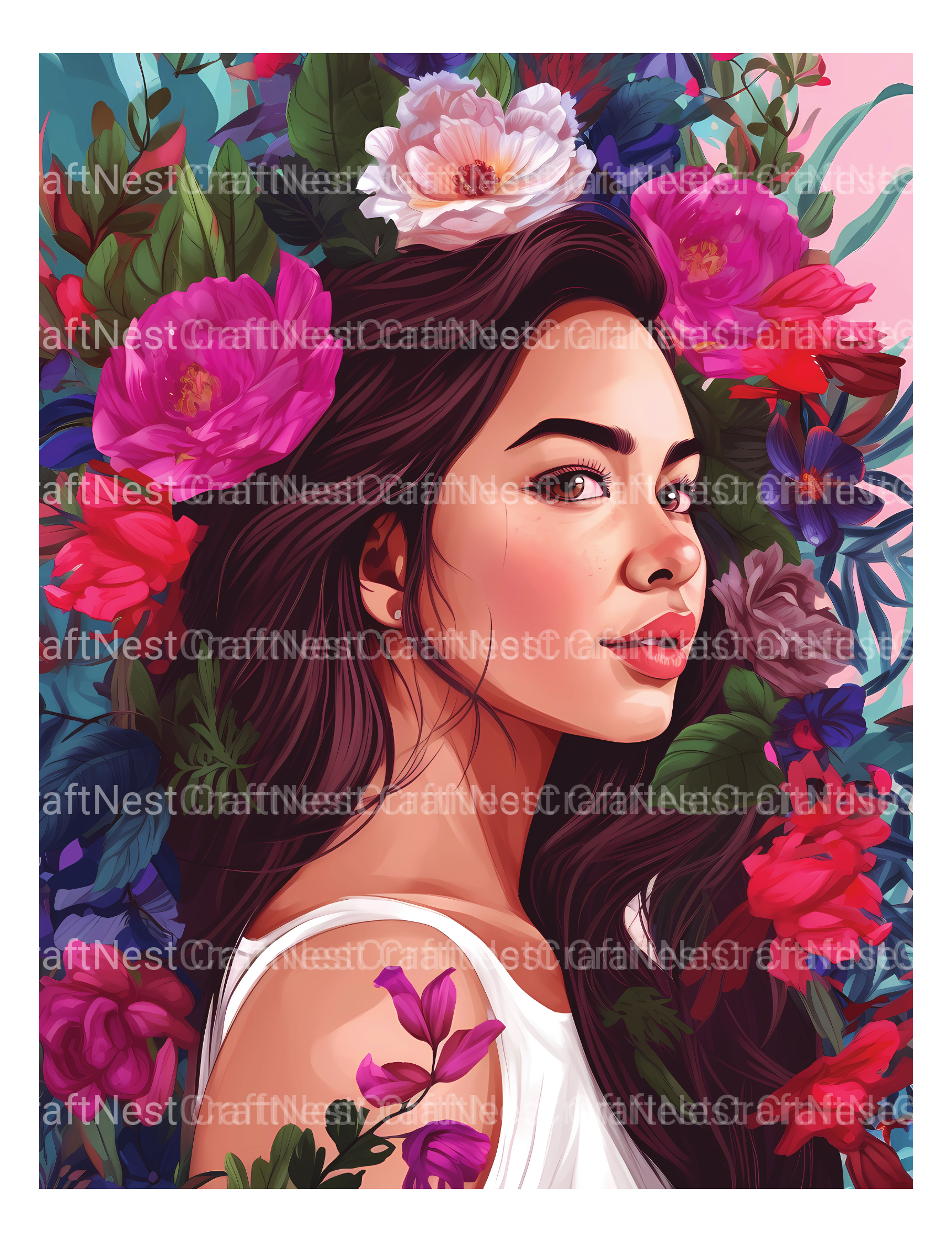 Beautiful Woman Coloring Book - CraftNest - Digital Crafting and Art