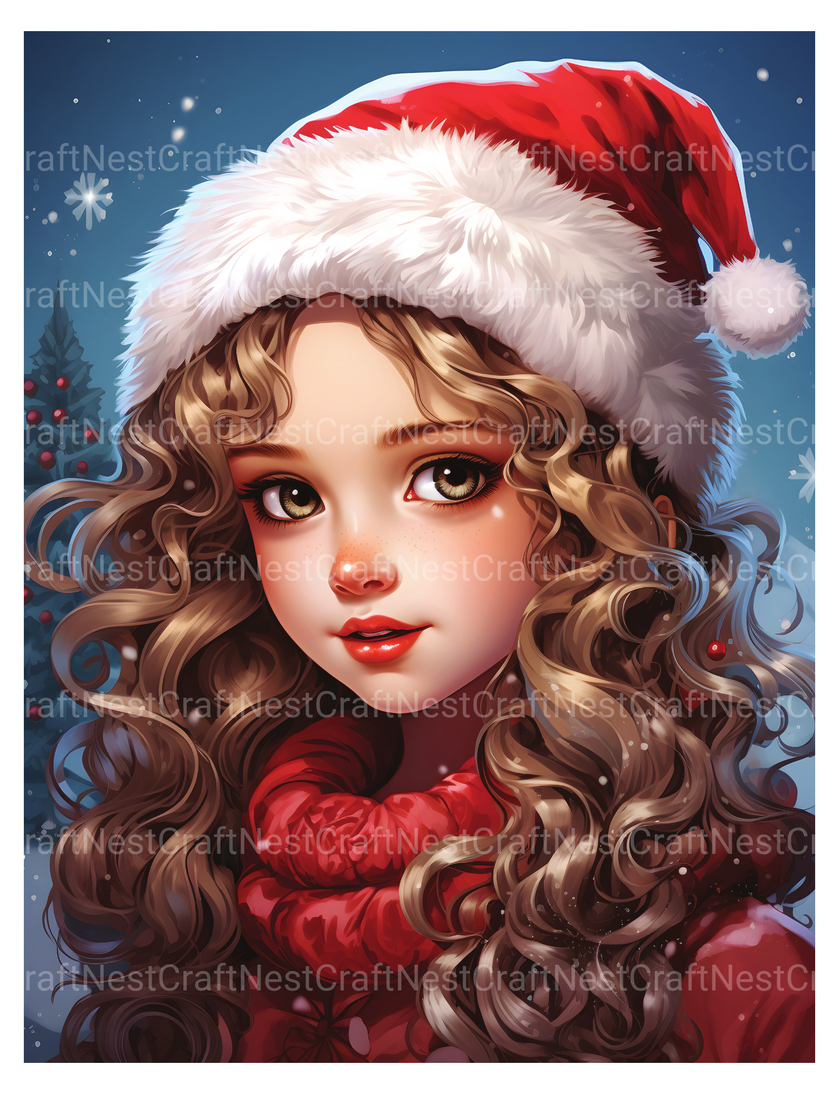 Christmas Girls Coloring Book