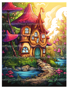 Fairy Houses Coloring Book - CraftNest - Digital Crafting and Art