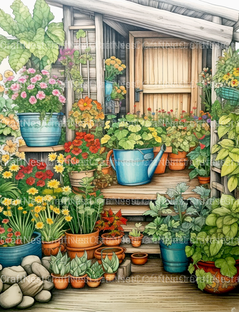 Farmers Garden Coloring Book - CraftNest - Digital Crafting and Art