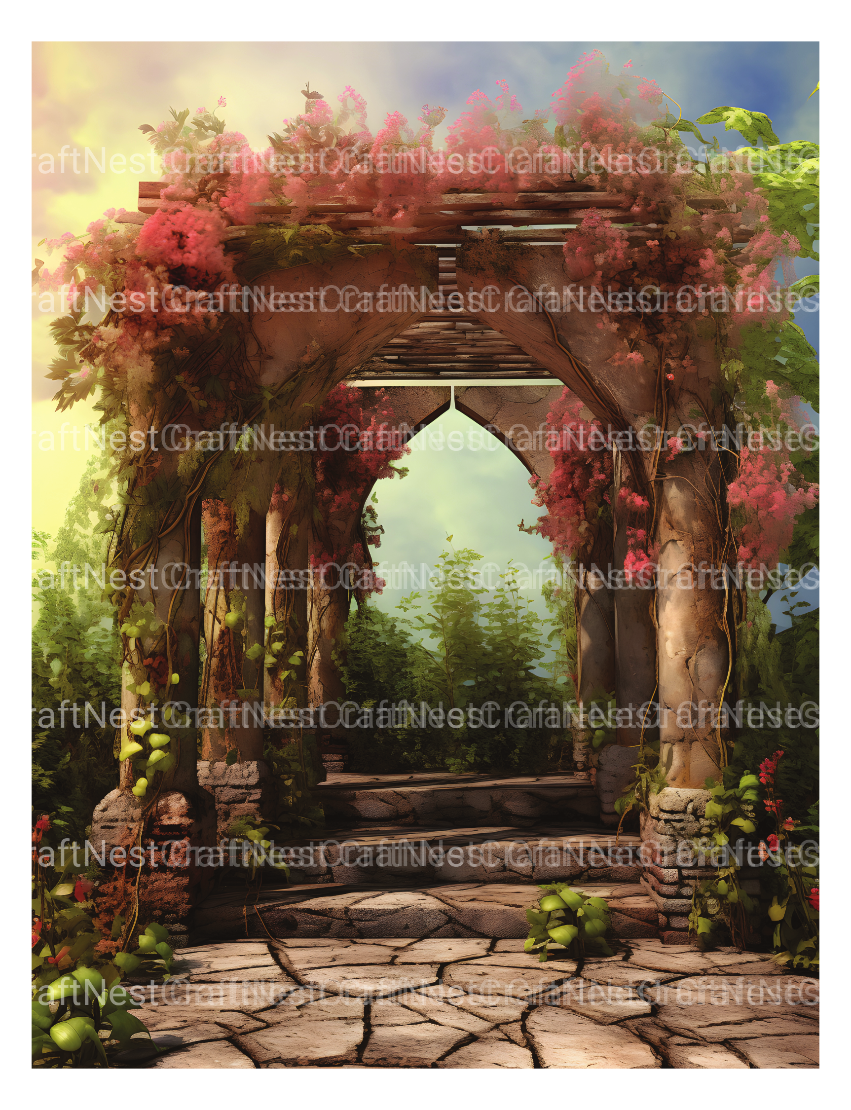 Garden Arbor Coloring Book - CraftNest - Digital Crafting and Art