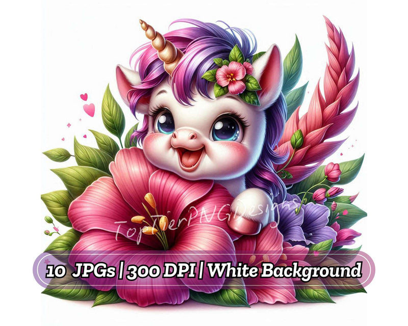 Baby Unicorn Collection - CraftNest - Digital Crafting and Art