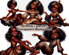 Black Leopard Girl - CraftNest - Digital Crafting and Art