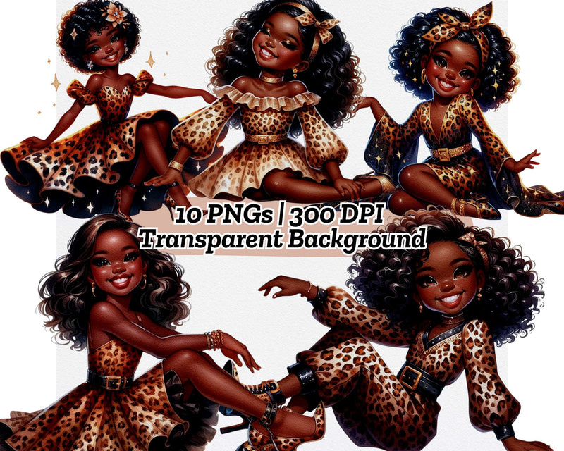 Black Leopard Girl - CraftNest - Digital Crafting and Art