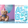 Blue Foil Alphabet Balloon Clipart