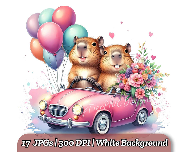 Capybara Valentine - CraftNest - Digital Crafting and Art