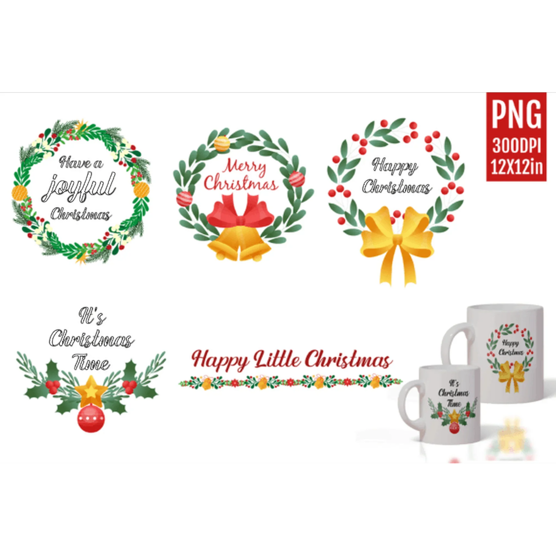 Merry Christmas Clipart - CraftNest - Digital Crafting and Art