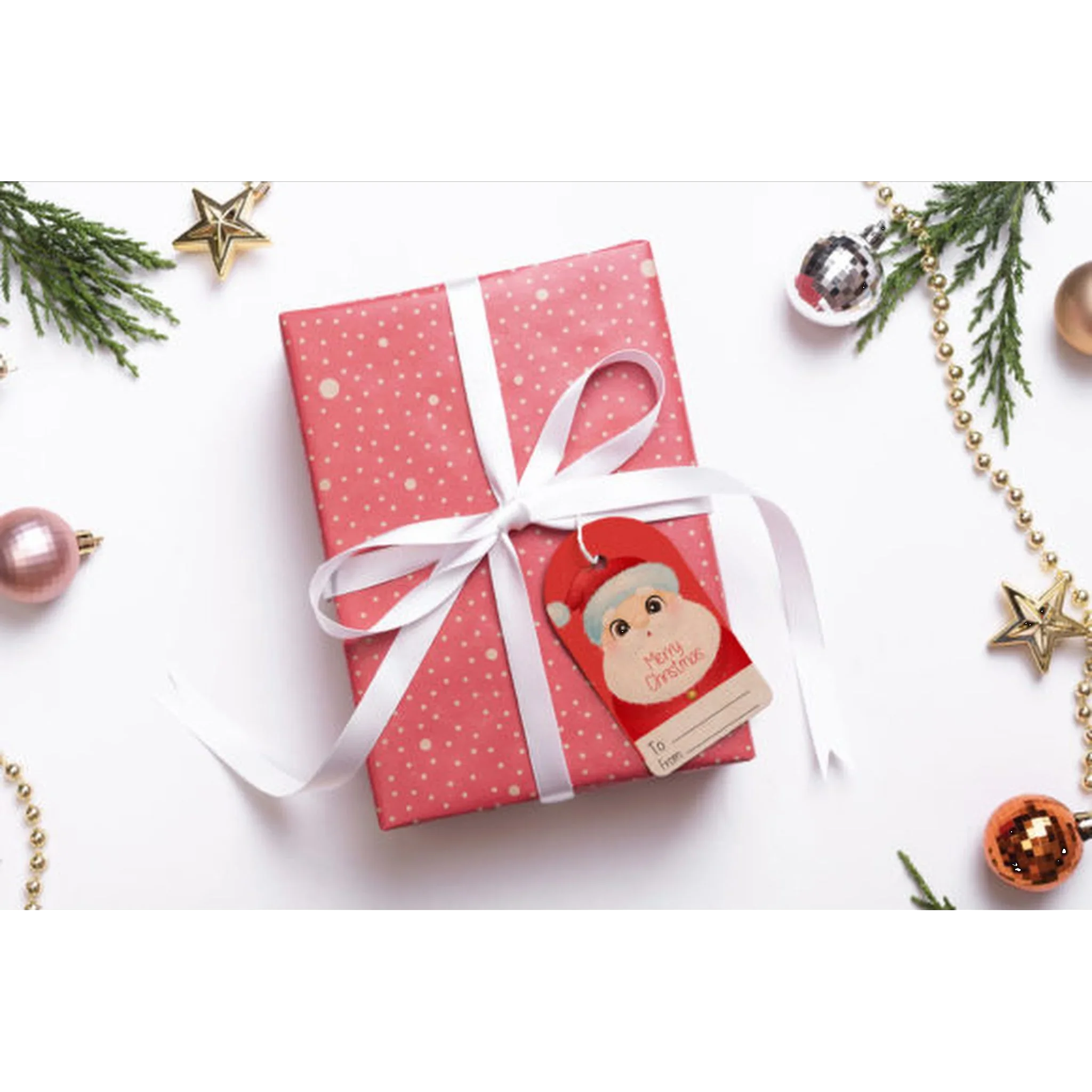 Santa and Snowman Christmas Tags Clipart - CraftNest - Digital Crafting and Art