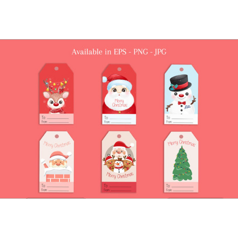 Christmas Gift Tags SVG Bundle - CraftNest - Digital Crafting and Art