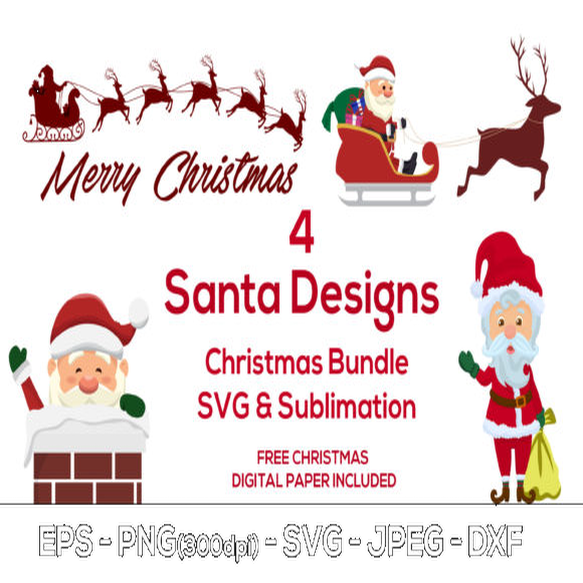 Santa Christmas SVG - CraftNest - Digital Crafting and Art