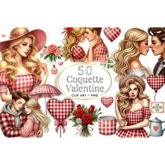 Coquette Valentine Clipart - CraftNest - Digital Crafting and Art