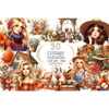 Cottage Autumn Clipart