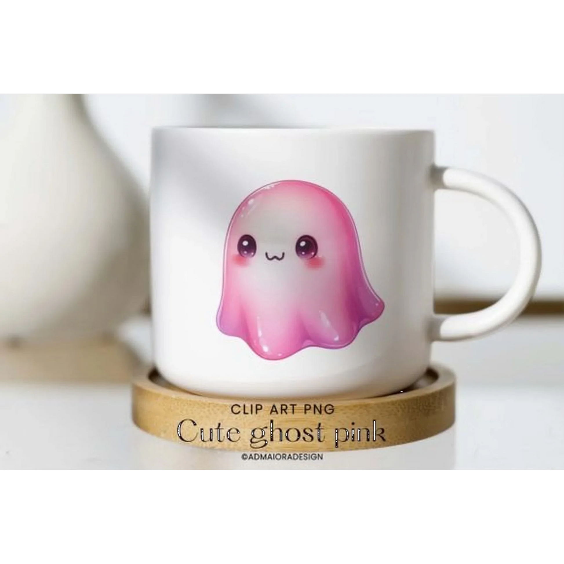 Cute Pink Ghost Clipart - CraftNest - Digital Crafting and Art
