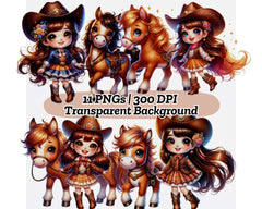 Cute Girl with Horse - CraftNest - Digital Crafting and Art