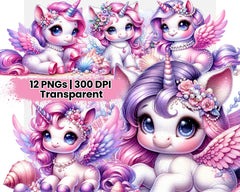 Cute Unicorn with Pearls and Shells - CraftNest - Digital Crafting and Art