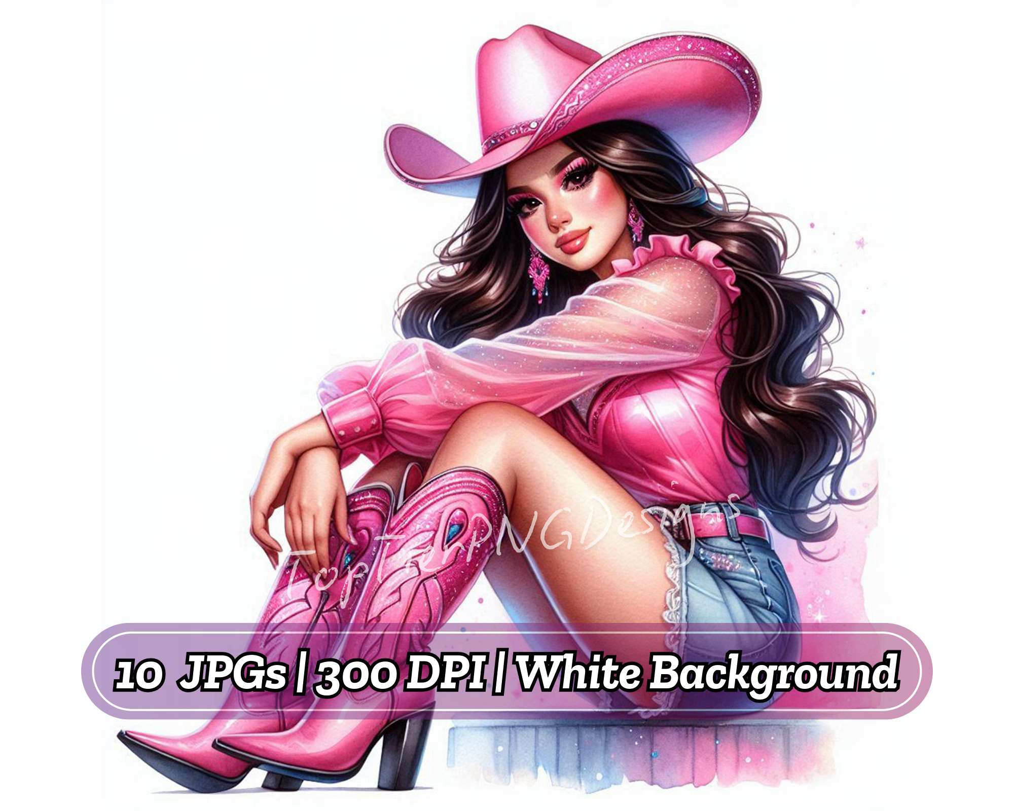 Disco Cowgirl - CraftNest - Digital Crafting and Art