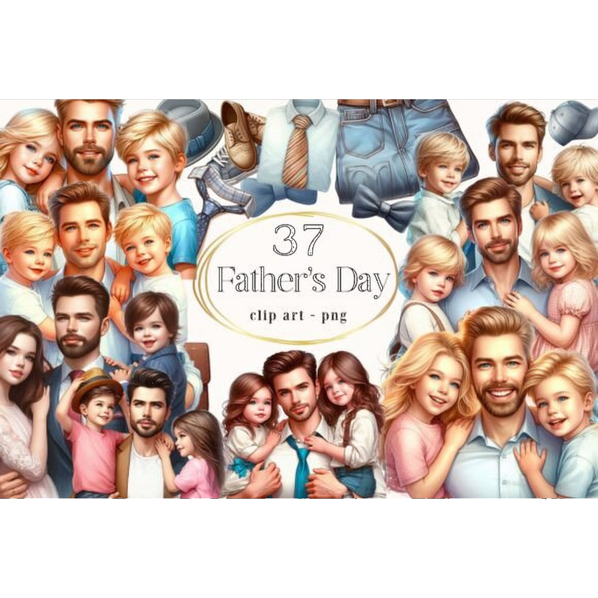 Fathers' Day Clipart - CraftNest - Digital Crafting and Art