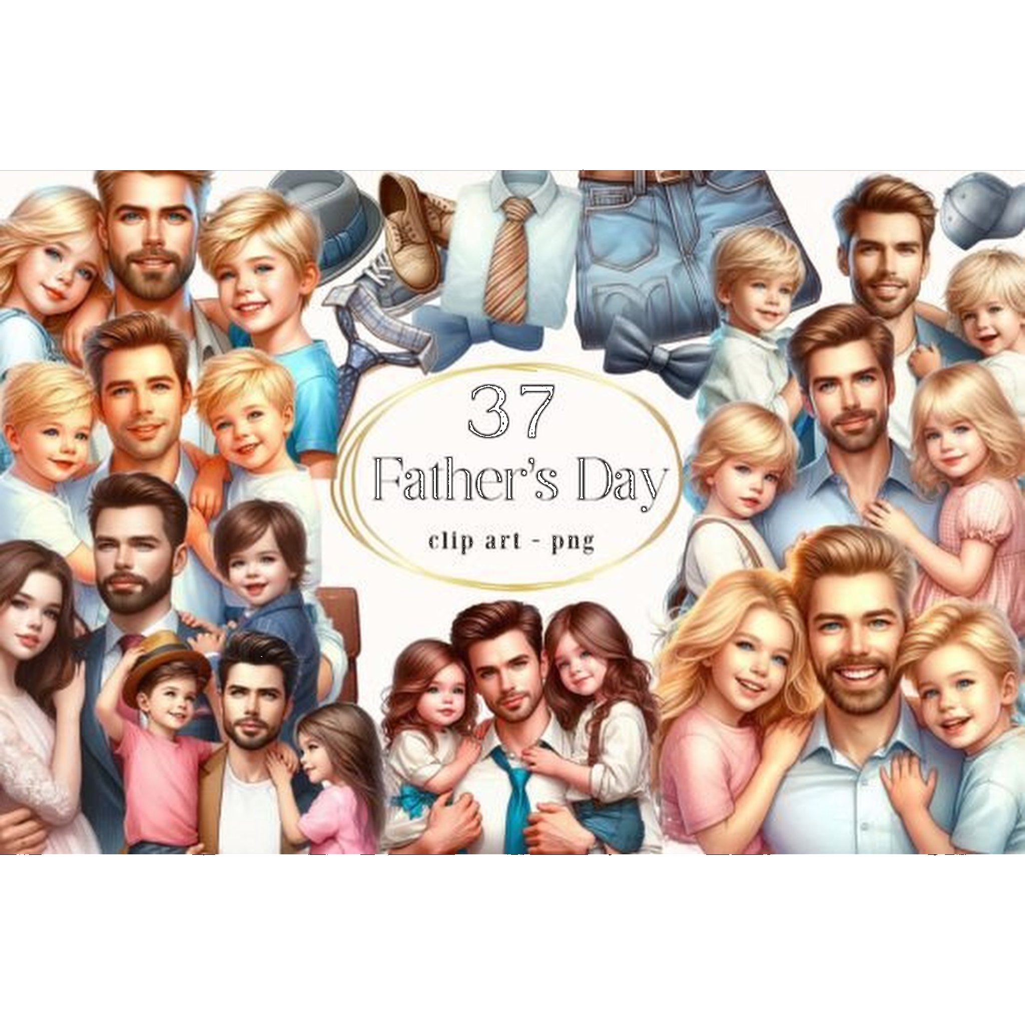 Fathers' Day Clipart - CraftNest - Digital Crafting and Art