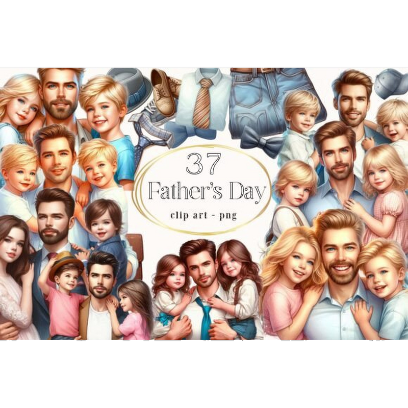Fathers' Day Clipart - CraftNest - Digital Crafting and Art
