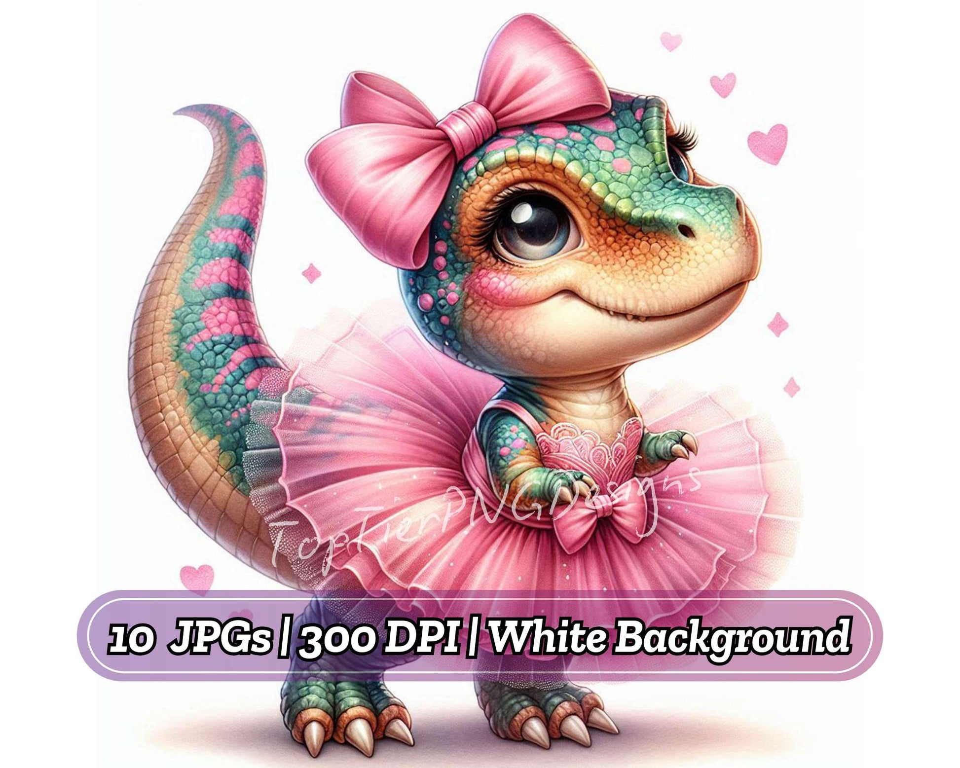 Girly Dinosaur - CraftNest - Digital Crafting and Art