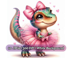 Girly Dinosaur - CraftNest - Digital Crafting and Art