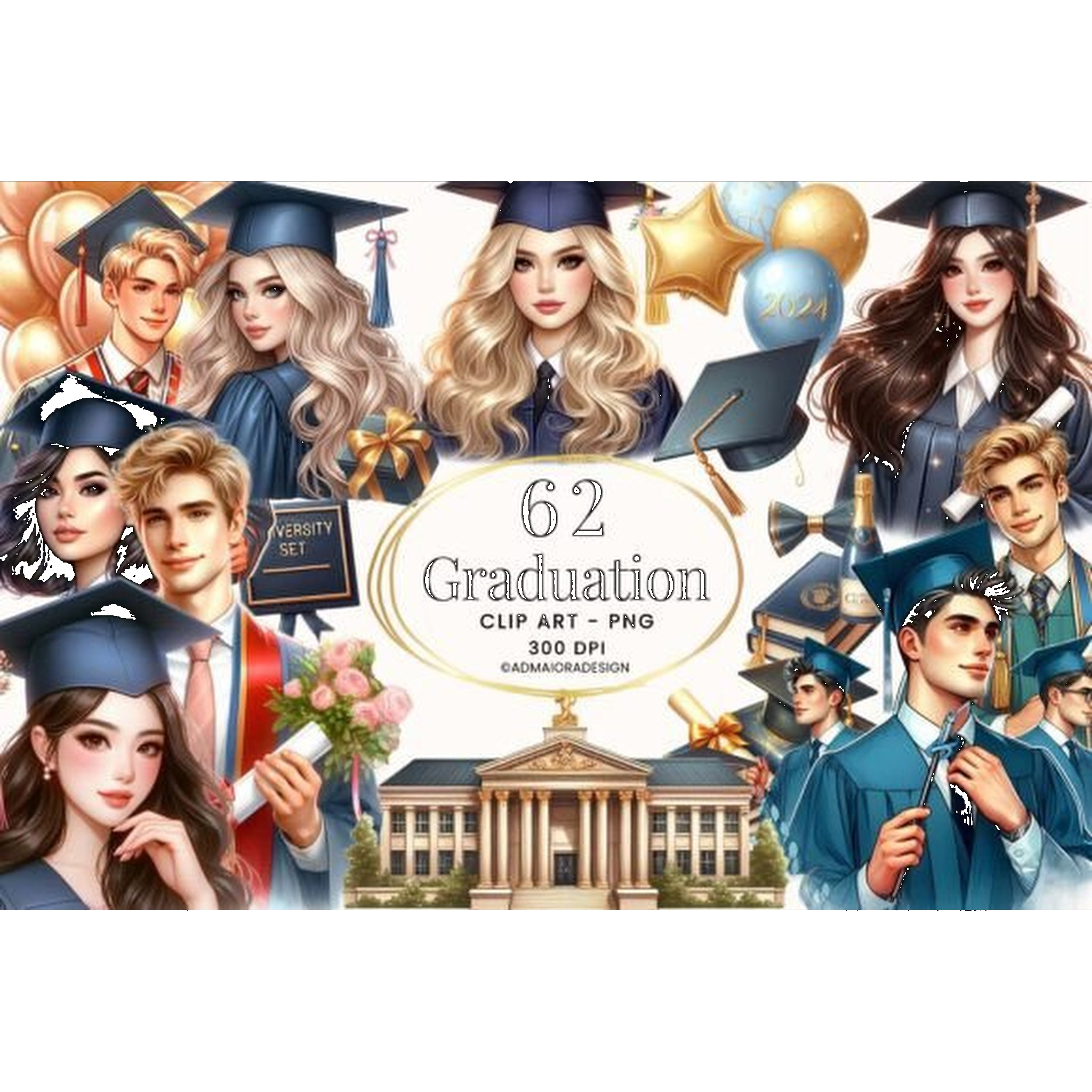 Graduation Clipart - CraftNest - Digital Crafting and Art